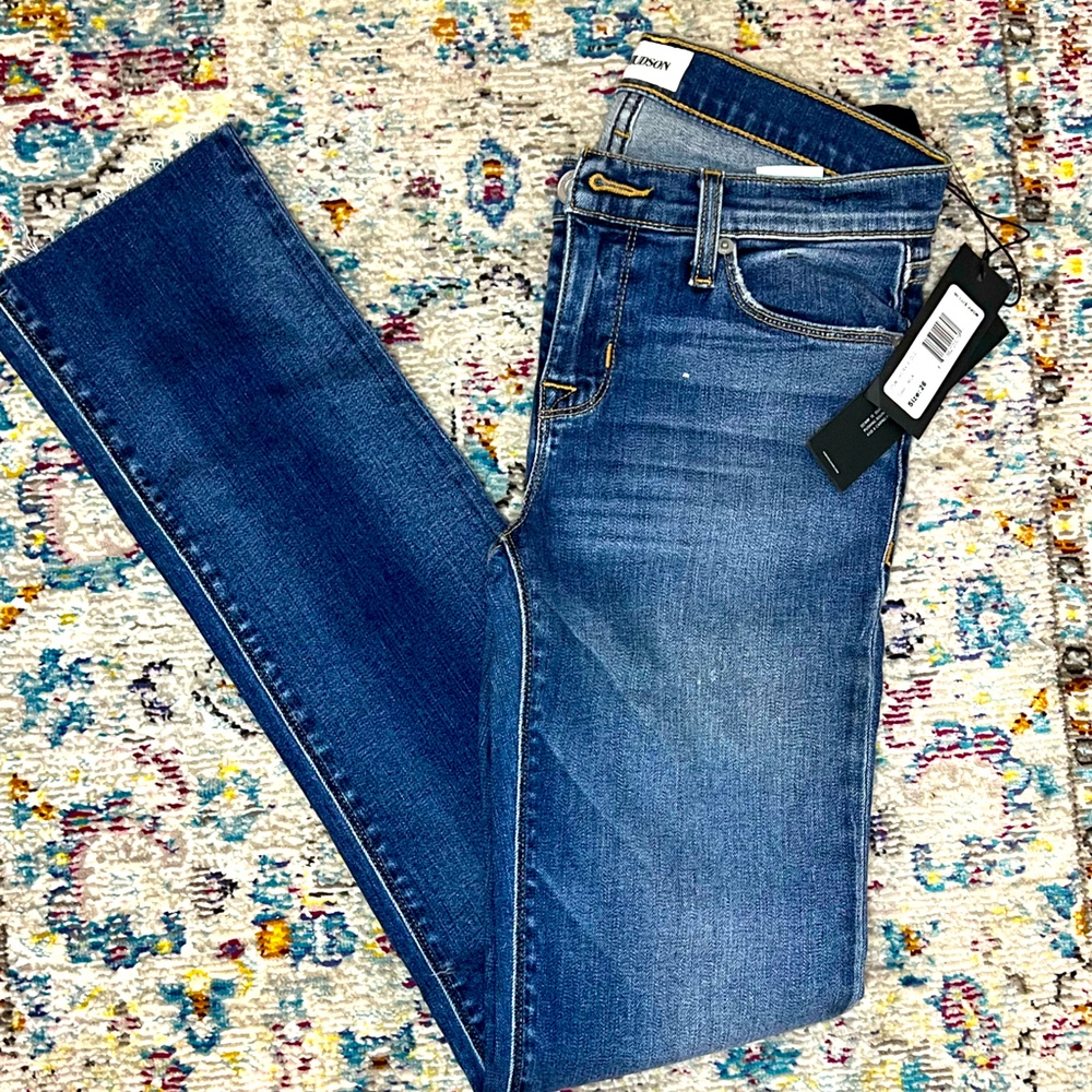HUDSON JEANS Deep Cuff Tally Jeans NWT